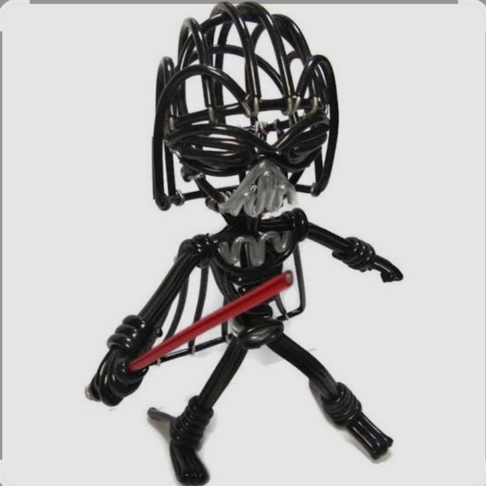 Star Wars Darth Vader Anakin Skywalker Wire Figure Toy Collectible Rare Like New